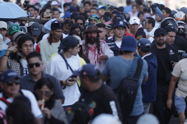 Impactantes imágenes del Vía Crucis de Cristo Cholo. (Fotos: Julio Reaño/@photo.gec)