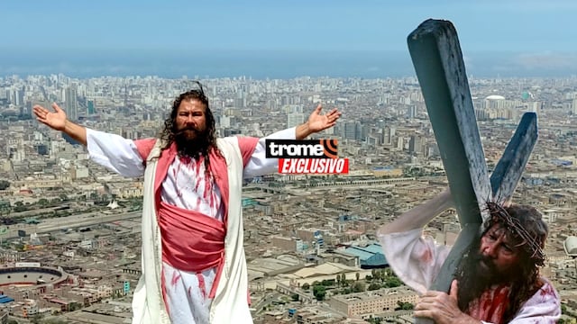 Mario Valencia, conocido como 'Cristo Cholo', junto a su grupo teatral realizará escenificaciones de Semana Santa 2026. (Entrevista: Isabel Medina /Trome)