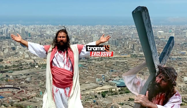 Mario Valencia, conocido como 'Cristo Cholo', junto a su grupo teatral realizará escenificaciones de Semana Santa 2026. (Entrevista: Isabel Medina /Trome)