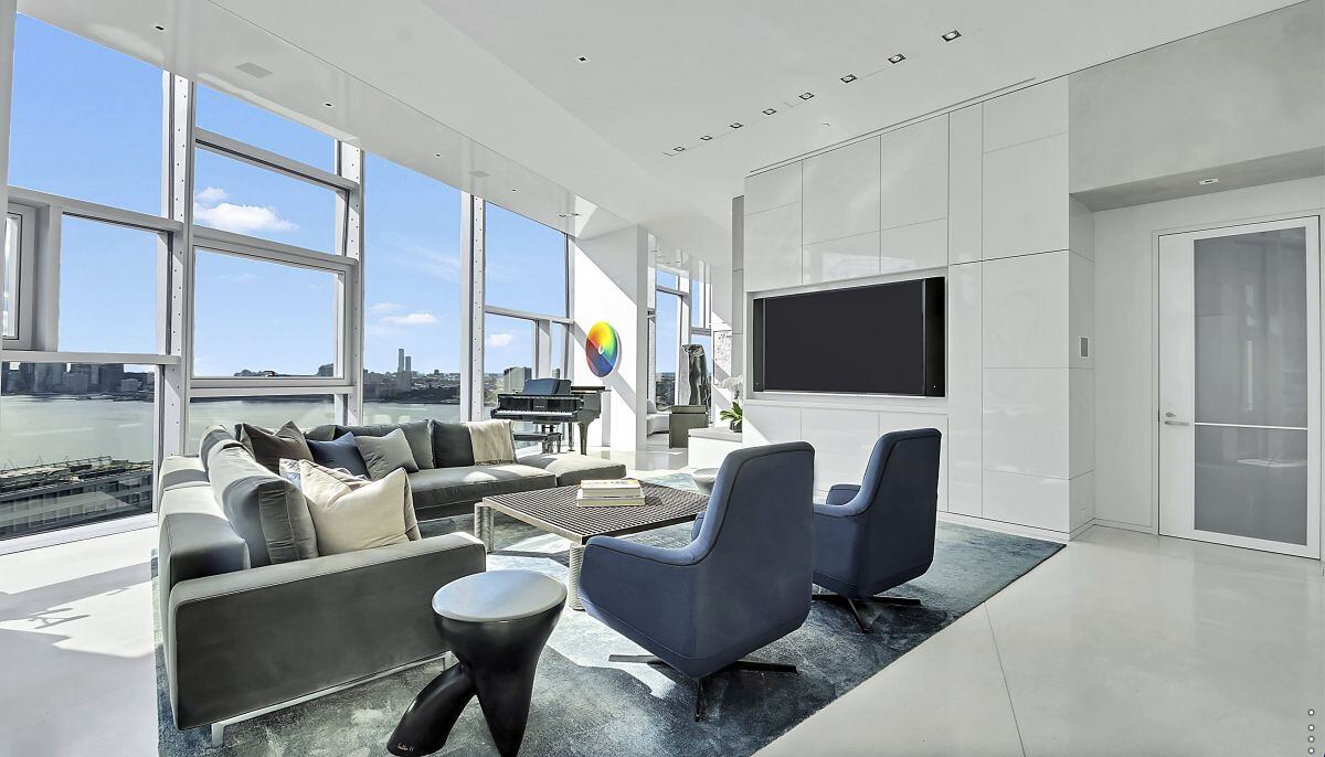 Sala de estar del penthouse de Jackman (Foto: Grosby Group)