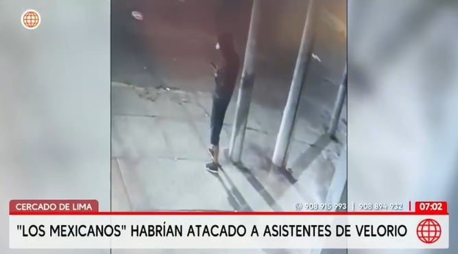 Cámaras de seguridad registraron los moviminetos de uno de los sicarios.