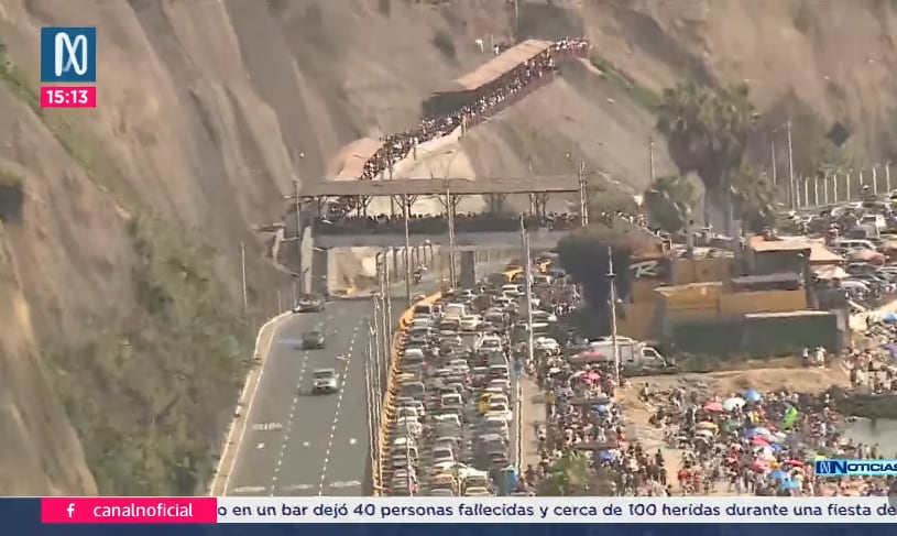 Intensa congestión vehicular se registra este 1 de enero en la Costa Verde.