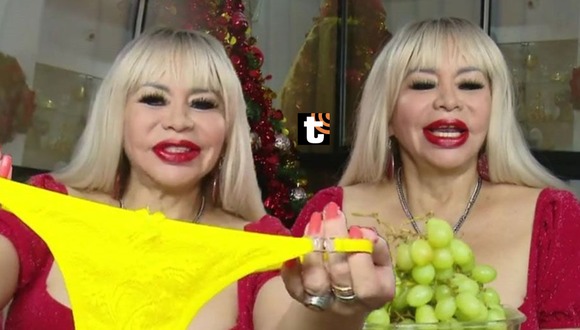 La ropa interior amarilla y las uvas verdes no podían estar ausentes entre las cábalas de Susy Díaz.