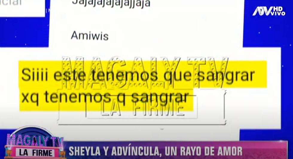 Sheyla Rojas le recalca que "tenemos que sangrar" durante el viaje