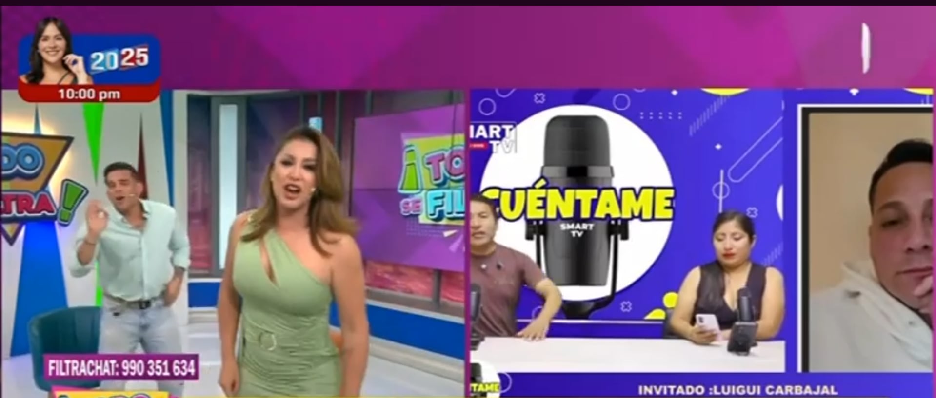 Karla Tarazona no cree en la explicación que brindó el músico. (Fuente: Panamericana)