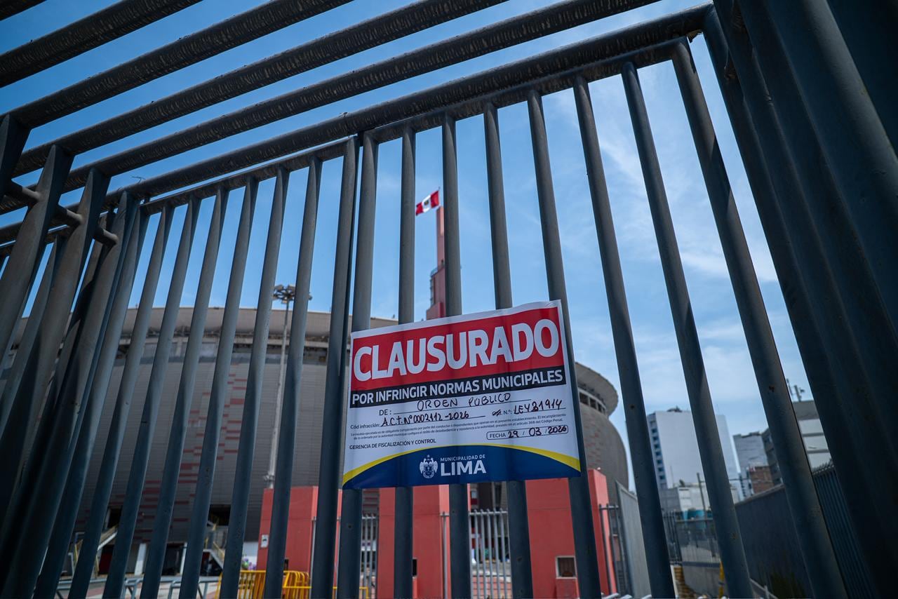 El Estadio Nacional del Perú fue clausurado hoy por medidas de orden público, tras los conciertos realizados el viernes y sábado, entre ellos la “Noche de la Salsa”. Foto: Paloma del Solar / @photo.gec