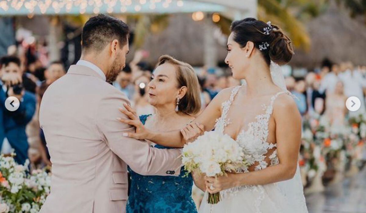 El día del matrimonio de la actriz con Sebastián Caicedo (Foto: Carmen Villalobos / Instagram)