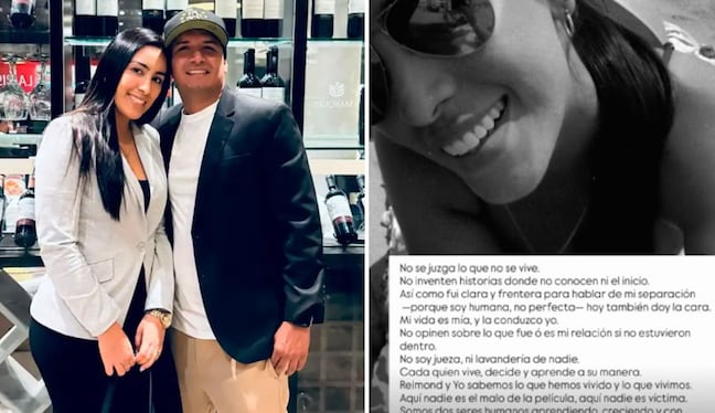 ¡Se cansó! Esposa de Reimond Manco se defiende de críticas y lanza contundente mensaje