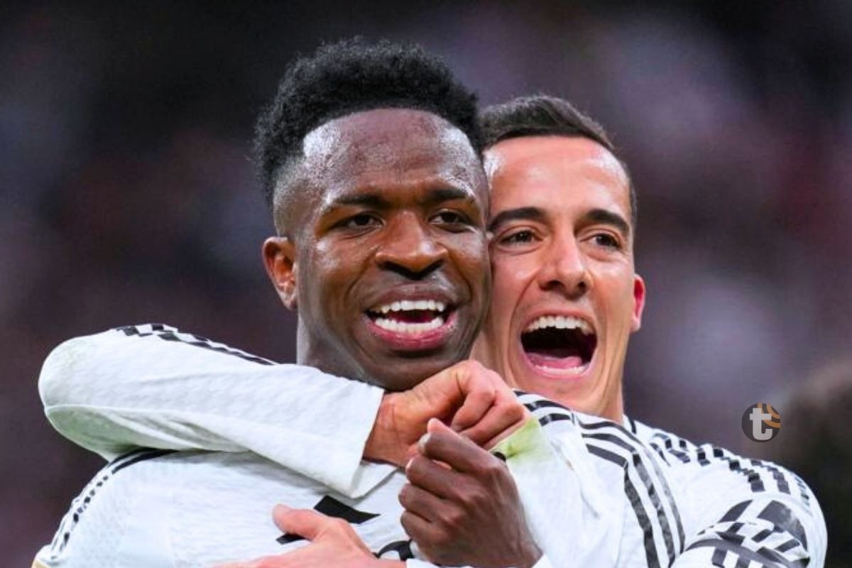 Vinícius Junior festeja su tanto ante Rayo Vallecano (Foto: AP)