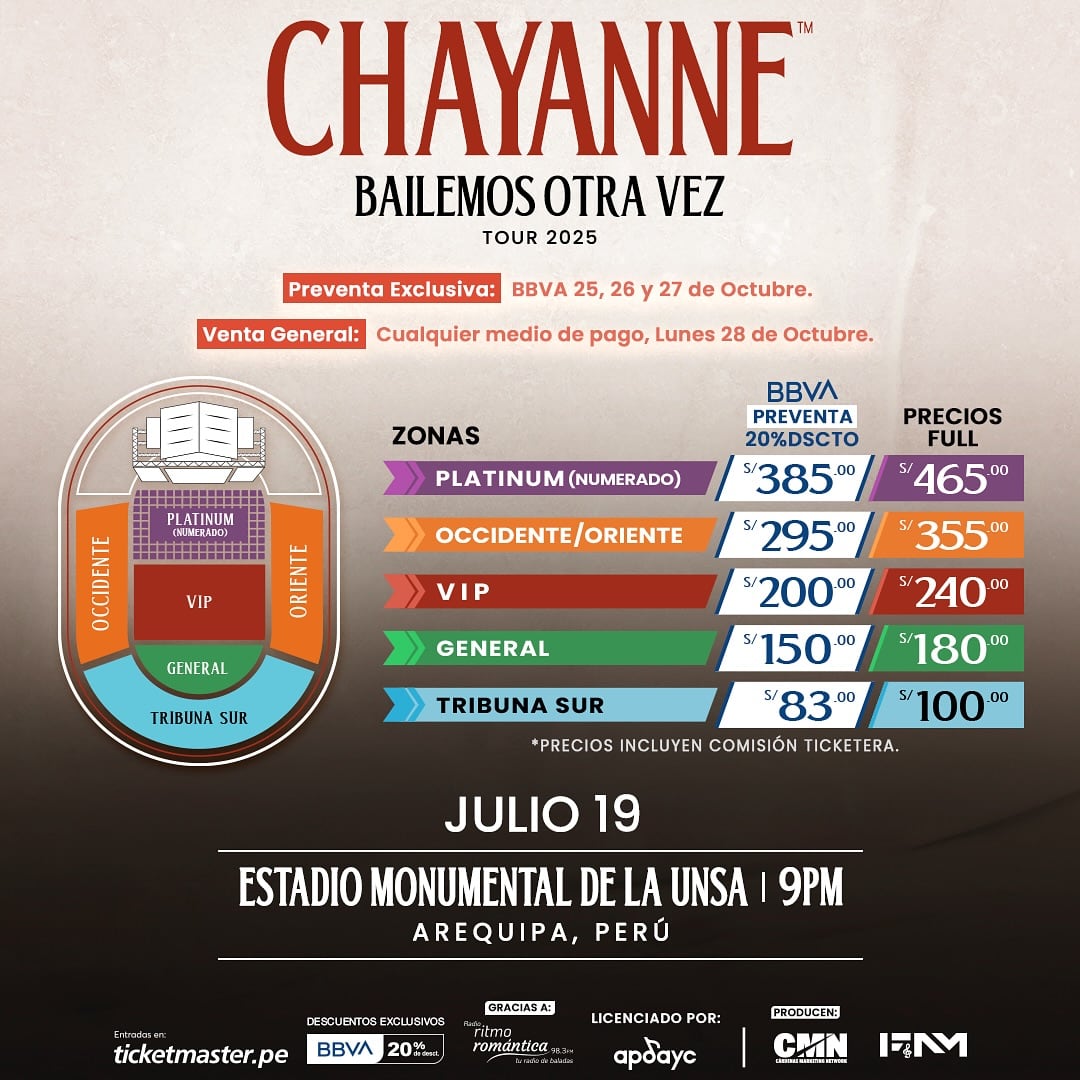 Chayanne regresa a Lima y Arequipa con nuevo tour