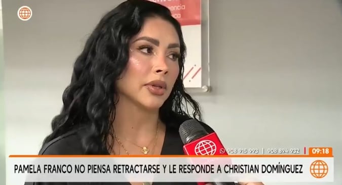 Pamela Franco cuestiona a Domínguez tras carta notarial.