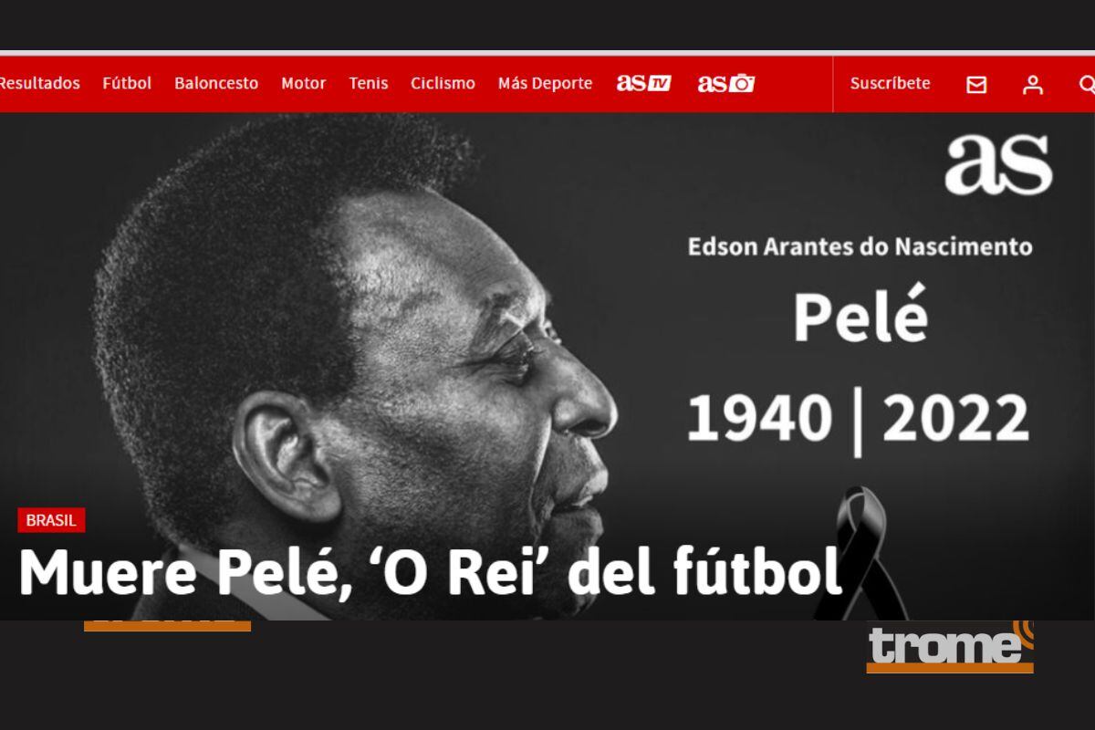 Diario AS fue mas solemne para tratar información sobre Pelé (@diarioas)