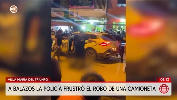 Frustran robo de camioneta a balazos en Villa María del Triunfo. Foto: América Noticias