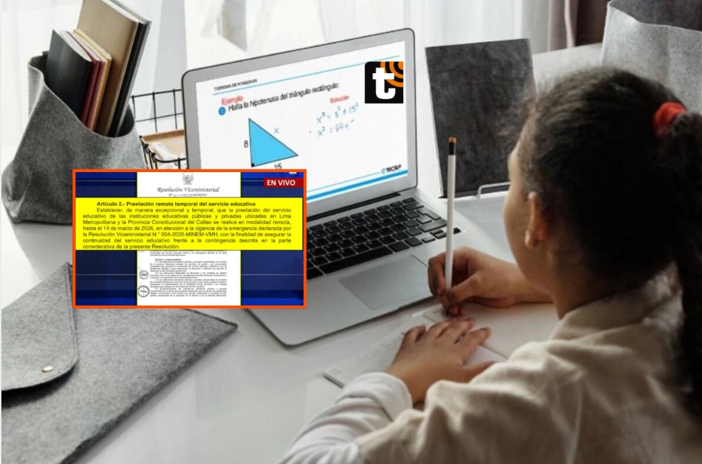 Gobierno publica resolución sobre clases virtuales en Lima y Callao hasta el 14 de marzo.