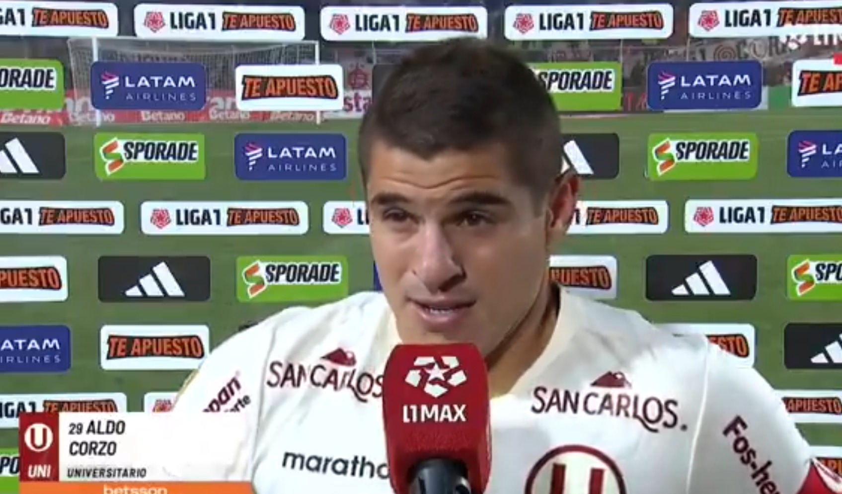 Aldo Corzo marcó el tanto de Universitario sobre Deportivo Garcilaso (L1 Max)