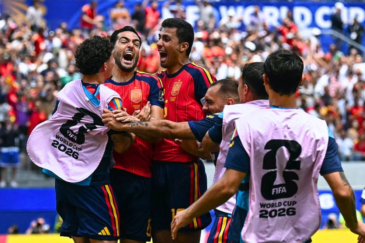 España celebra su paso a las semifinales del Mundial 2026 (Foto: AFP)