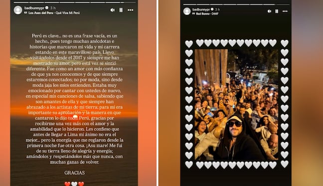 “Perú es clave”: Bad Bunny enciende las redes con publicaciones sobre Lima