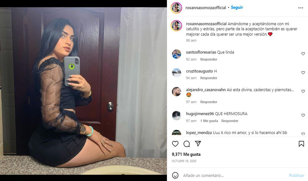 Su mensaje potente hacia las mujeres (Foto: Roxanna Somoza / Instagram)