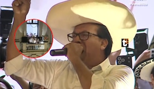 Roberto Sánchez da balconazo en Plaza San Martín: “Hoy en el conteo rápido hay una ventaja importante”