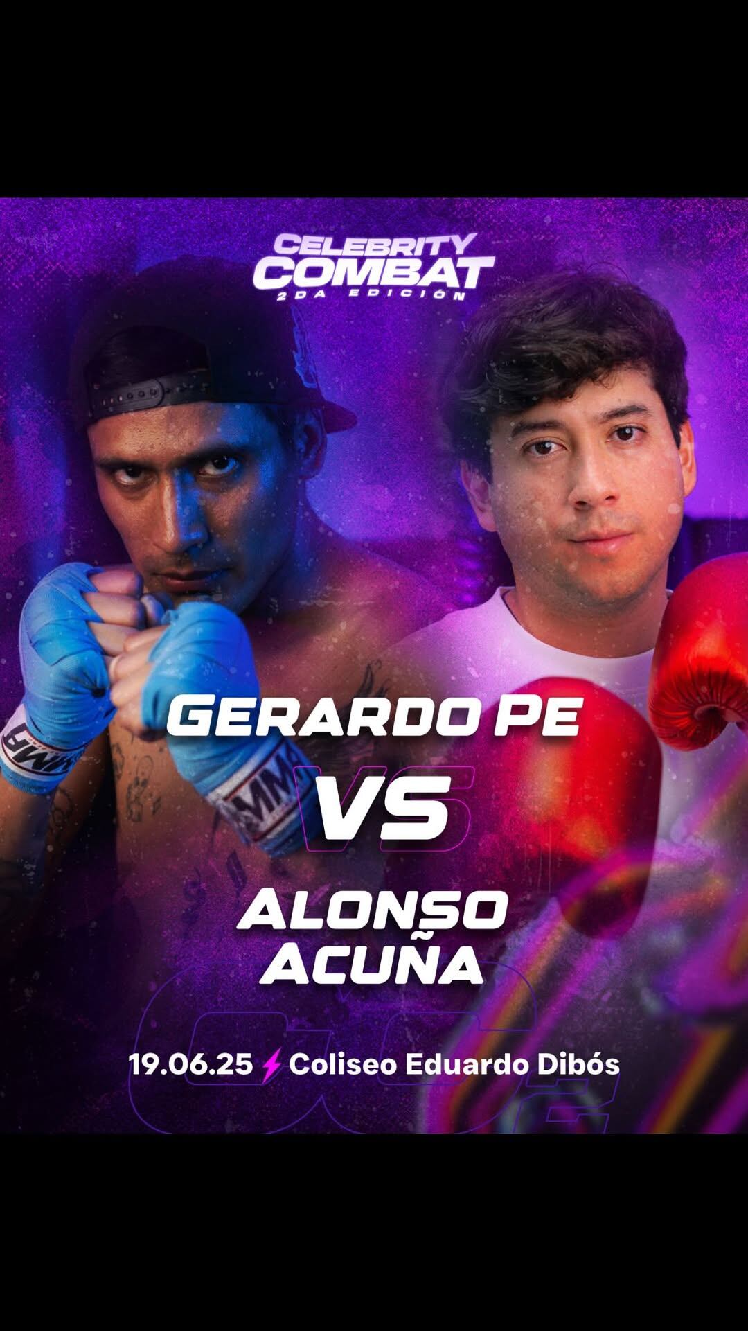 Gerardo Pe' se enfrentará a Alonso Acuña en Celebrity Combat. (Celebrity Combat)