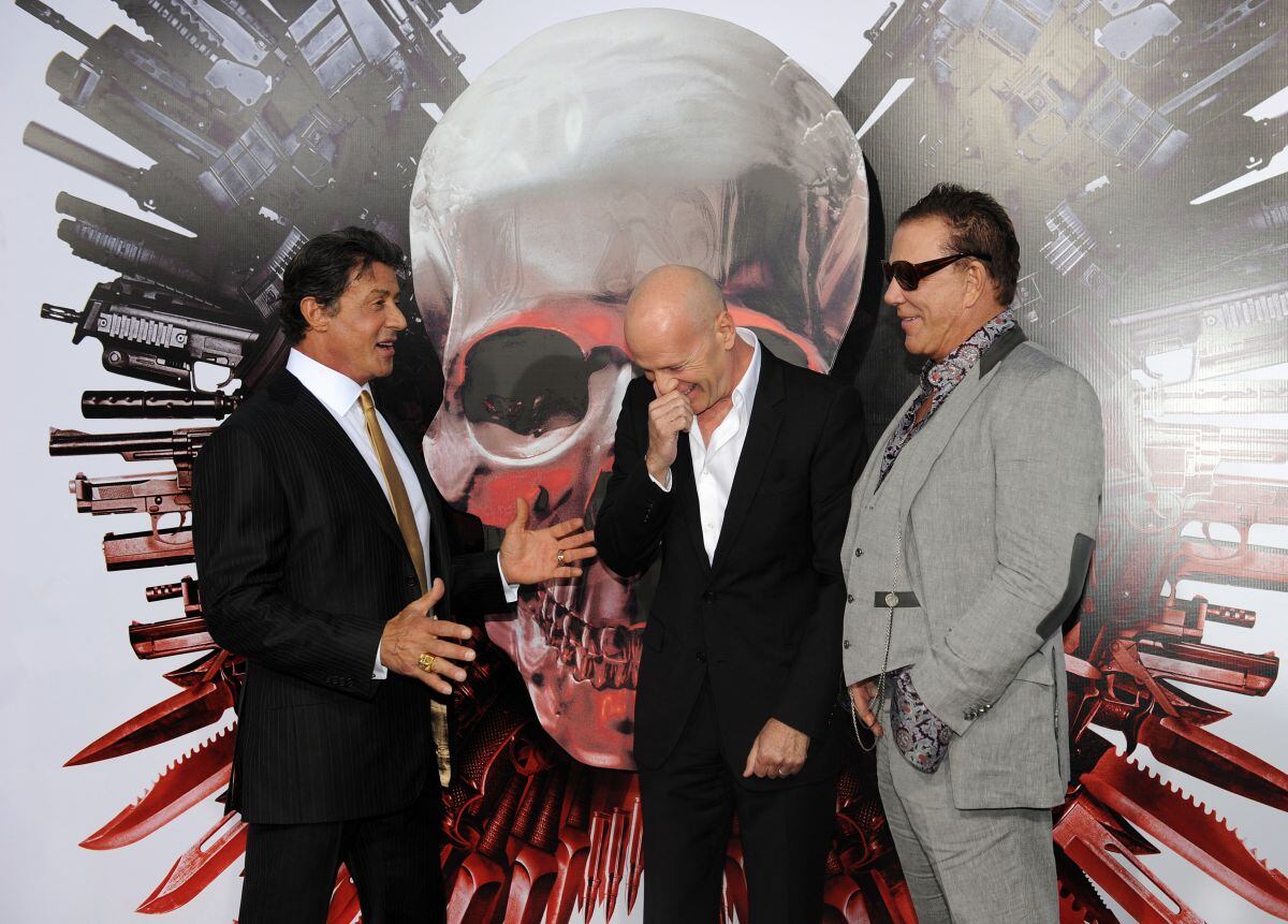 Stallone y Willis actuaron juntos en "Los indestructibles" 1 y 2 (Foto: AFP)