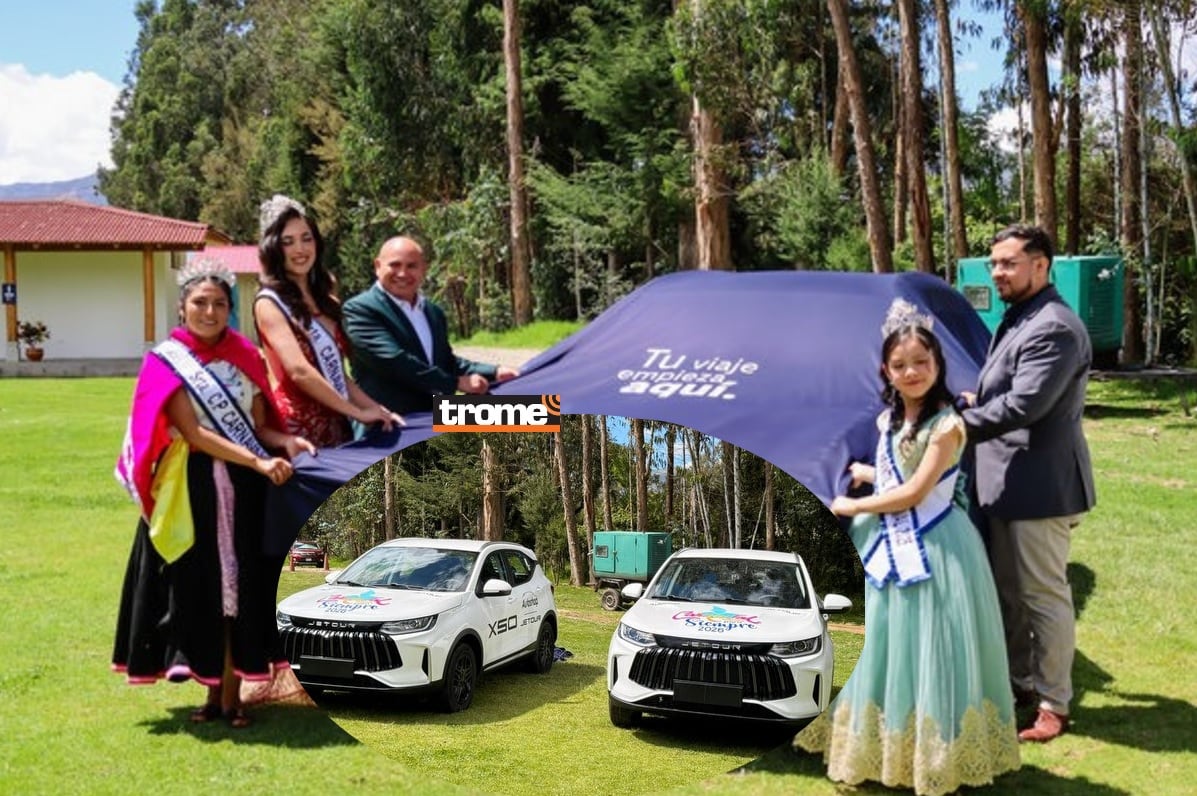 Bellezas cajamarquinas. Premian a dos con camionetas, a una con auto y a otra con moto lineal. (Composición foto: Isabel Medina / Trome).