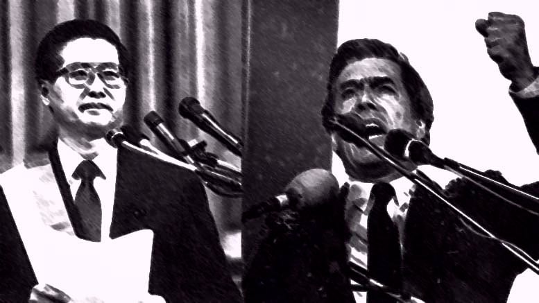 La segunda vuelta se aplicó por primera vez en la historia de las elecciones generales del Perú el 10 de junio de 1990, cuando Alberto Fujimori venció a Mario Vargas Llosa. Foto: Internet.