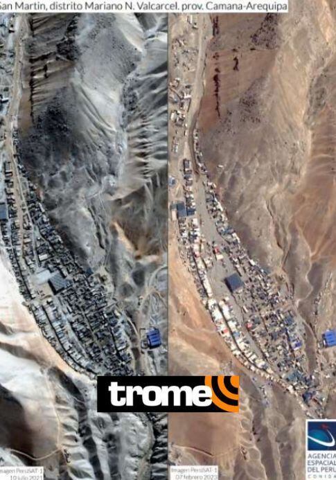 San Martín es otra localidad de Arequipa que fue afectada por un huaico.