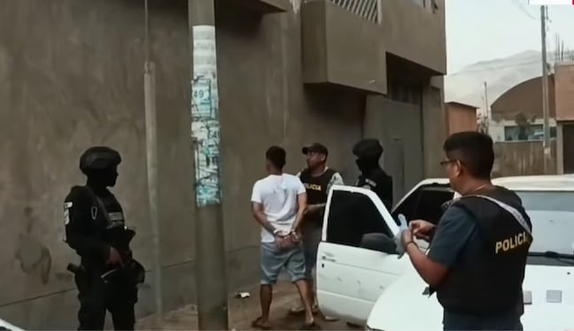 Banda fue detenida en dos intervenciones. (Captura Tv Perú)
