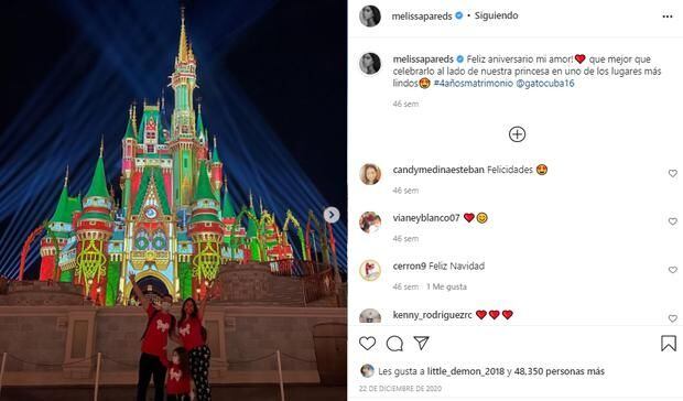 Esta fue la publicación de Melissa Paredes en Instagram sobre su visita a Disney. (Foto: Instagram)