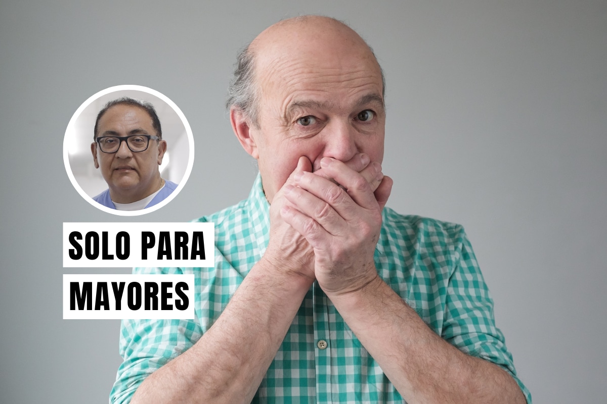 El mal aliento en los abuelos suele deberse a la sequedad bucal, la acumulación de placa en prótesis dentales, problemas en las encías o caries. Foto: composición/Istock