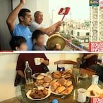 ¡Con vista privilegiada! Vecinos de la avenida Brasil disfrutan el Desfile Militar desde sus balcones