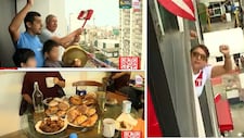¡Con vista privilegiada! Vecinos de la avenida Brasil disfrutan el Desfile Militar desde sus balcones