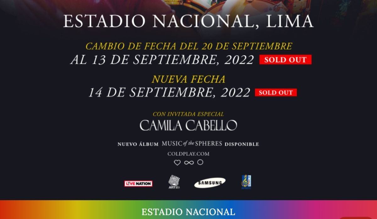 La venta de entradas para el segundo concierto Coldplay inició este lunes 11 de abril. (Foto: Teleticket)