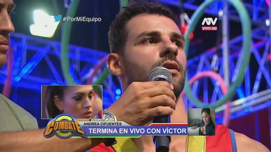 Víctor Dos Santos recién llega a ‘Combate’ y su novia la termina en vivo. ¿Realidad o ‘show’? (Foto: ATV)
