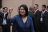 Keiko Fujimori llega con elegante vestido azul al Palacio Torre Tagle: ¿en qué está inspirado el traje de la mandataria?