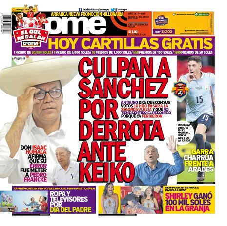 CULPAN A SÁNCHEZ POR DERROTA ANTE KEIKO
