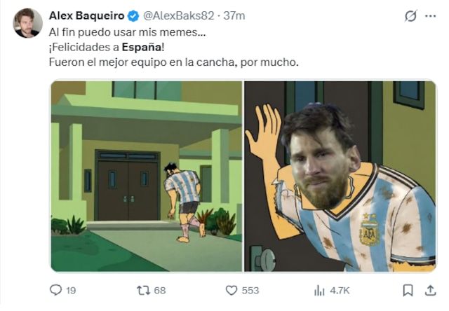 Los ‘mejores memes’ tras la victoria de España frente a Argentina.