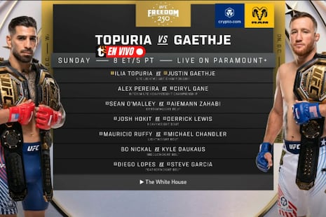 UFC Casa Blanca HOY: hora y cómo ver el duelo Ilia Topuria vs. Justin Gaethje EN VIVO