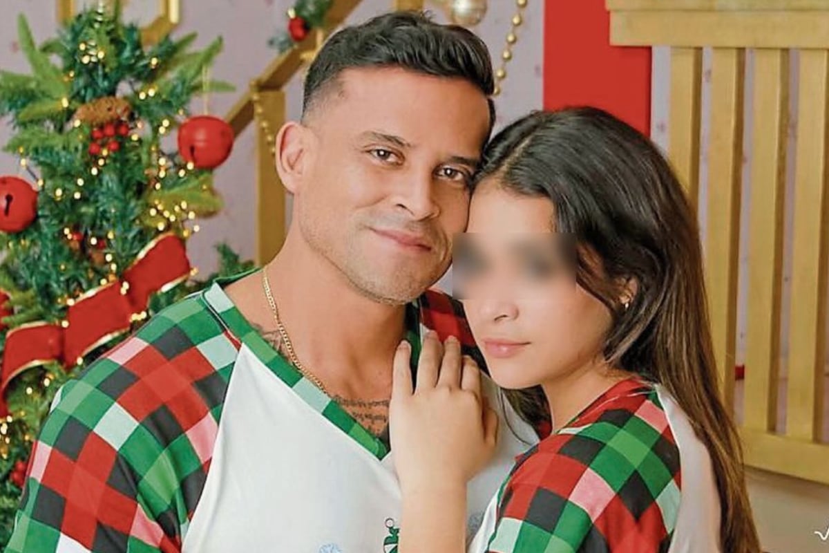 Christian Domínguez y su hija mayor