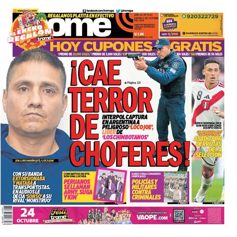 ¡CAE TERROR DE CHOFERES!