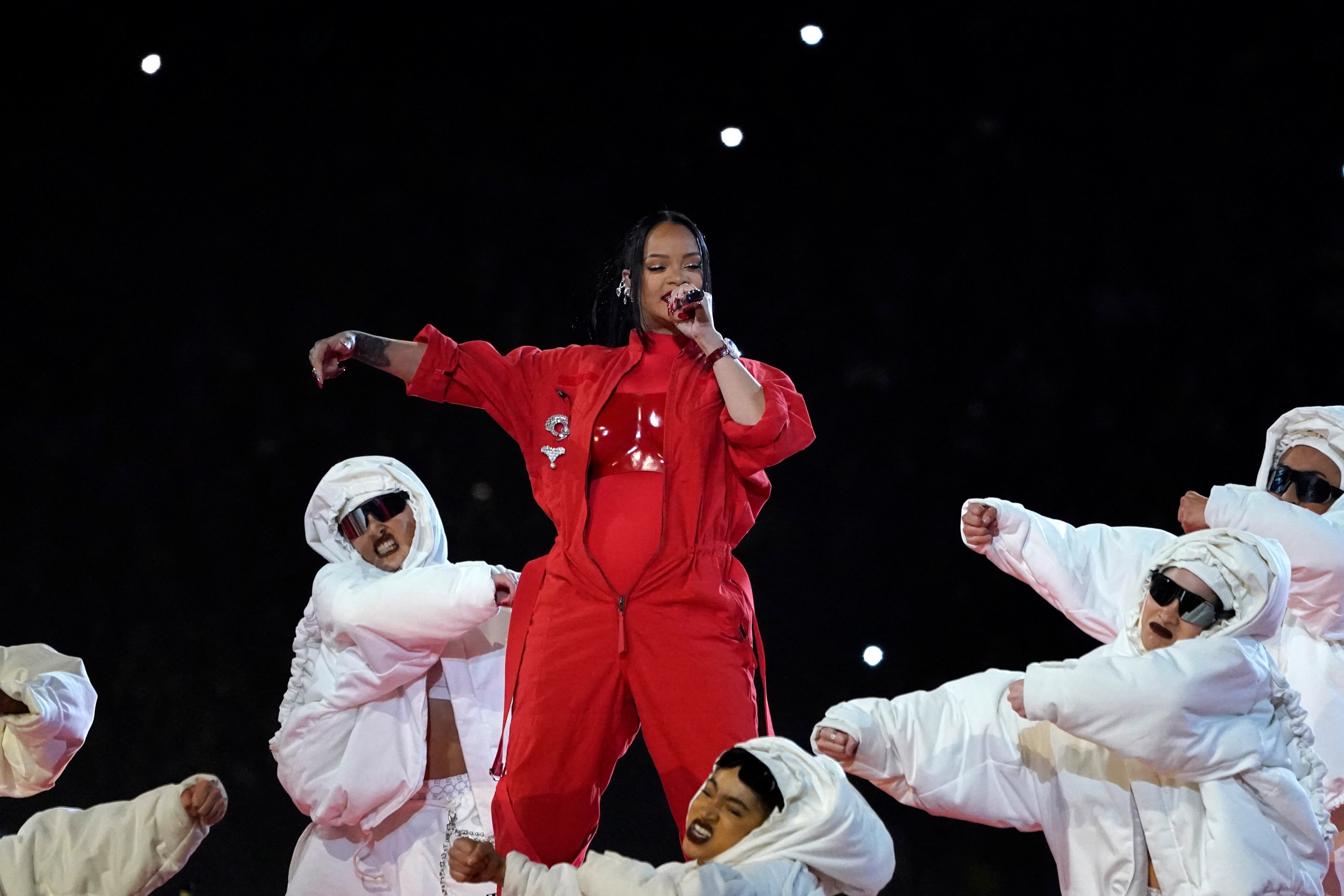 Rihana en el Super Bowl 2023 (Foto: AFP)