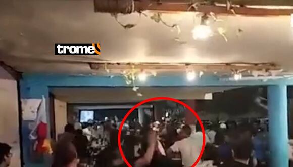 Piura: Hinchas de fútbol se agarraron a golpes dentro de restaurante