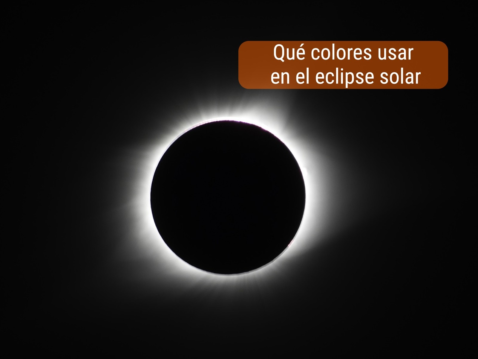 Hay colores que te ayudarán a aprovechar al máximo los beneficios del eclipse solar total del 8 de abril. (Foto: Yinan Chen / Pixabay)