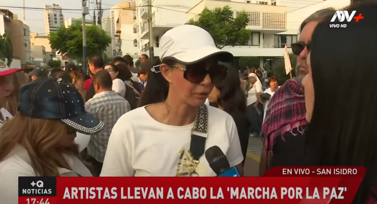 Julie Freundt en la segunda Marcha por la Paz.