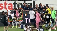 Camarógrafo sufre caída frente a Lionel Messi previo al AL vs. Inter Miami: Así reaccionó la ‘Pulga’