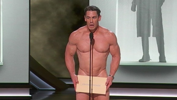 John Cena aparece sin ropa en los premios Oscar. (Captura TV)
