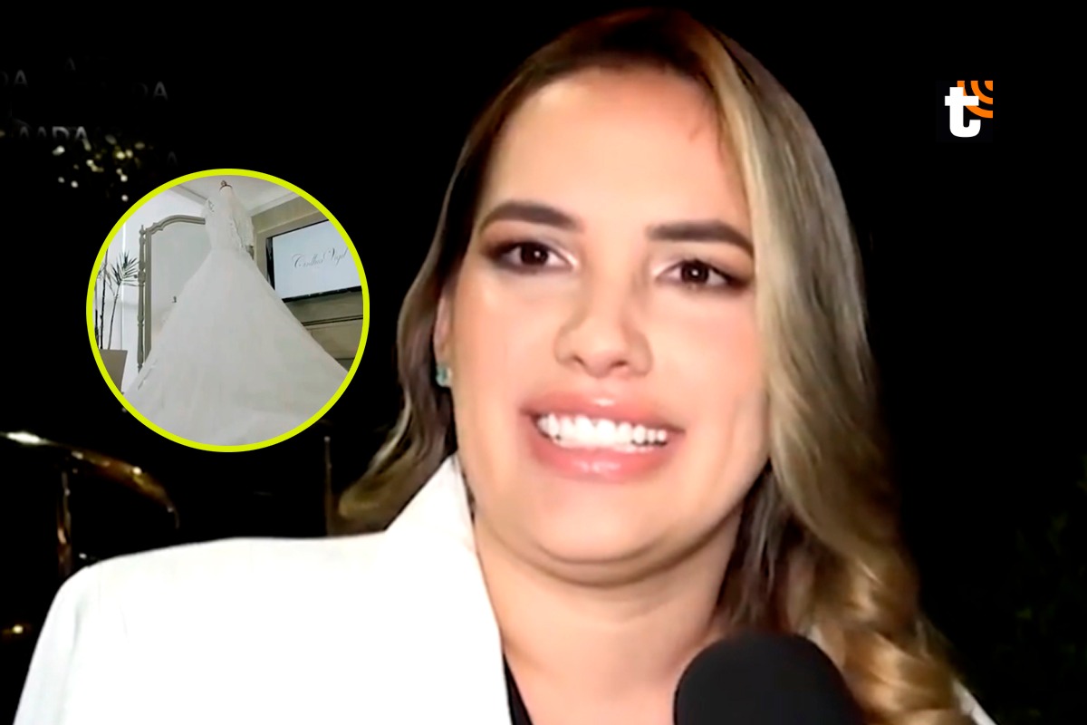 El vestido de Cassandra Sánchez, pareja de Deyvis Orosco.