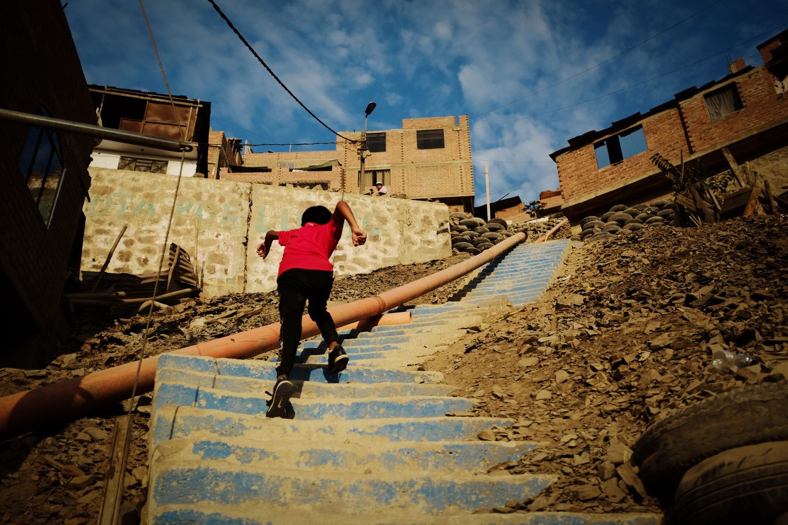 Niños del asentamiento humano La Merced, en el distrito de Comas. Foto: César Grados