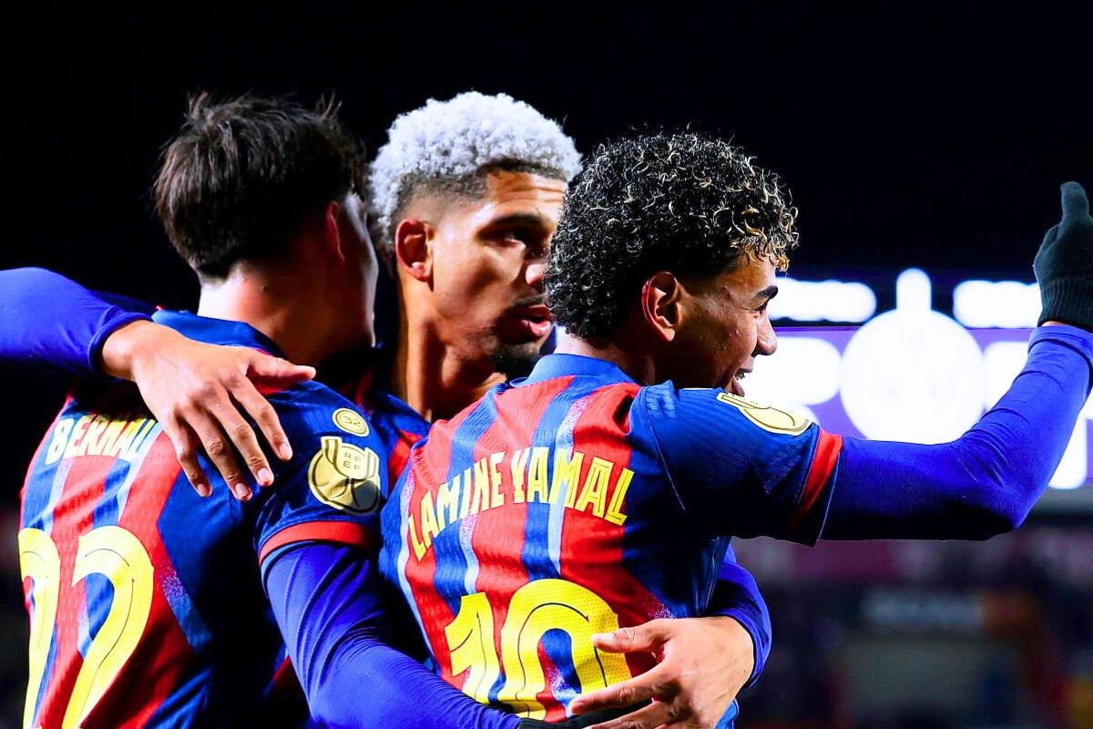 Barcelona festeja su pase a las semifinales de la Copa del Rey (Foto: Getty Images)